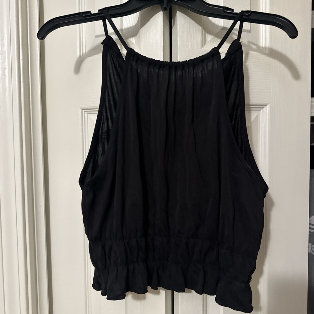 Blue Rain Black Camisole Top